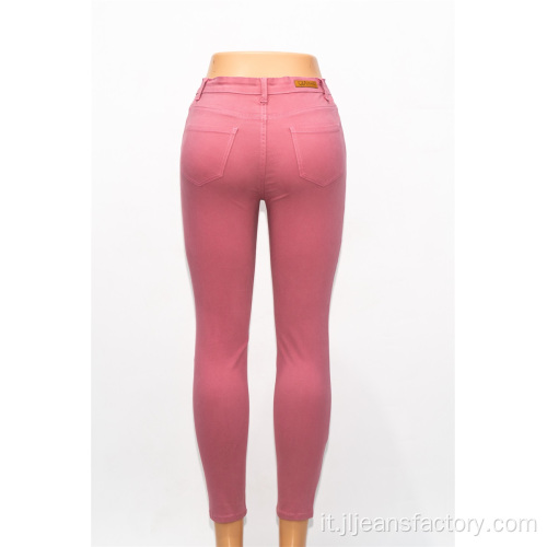 Jeans rosa personalizzato all&#39;ingrosso
